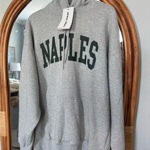 Brandy Melville John Galt Gray Naples Hoodie NWT